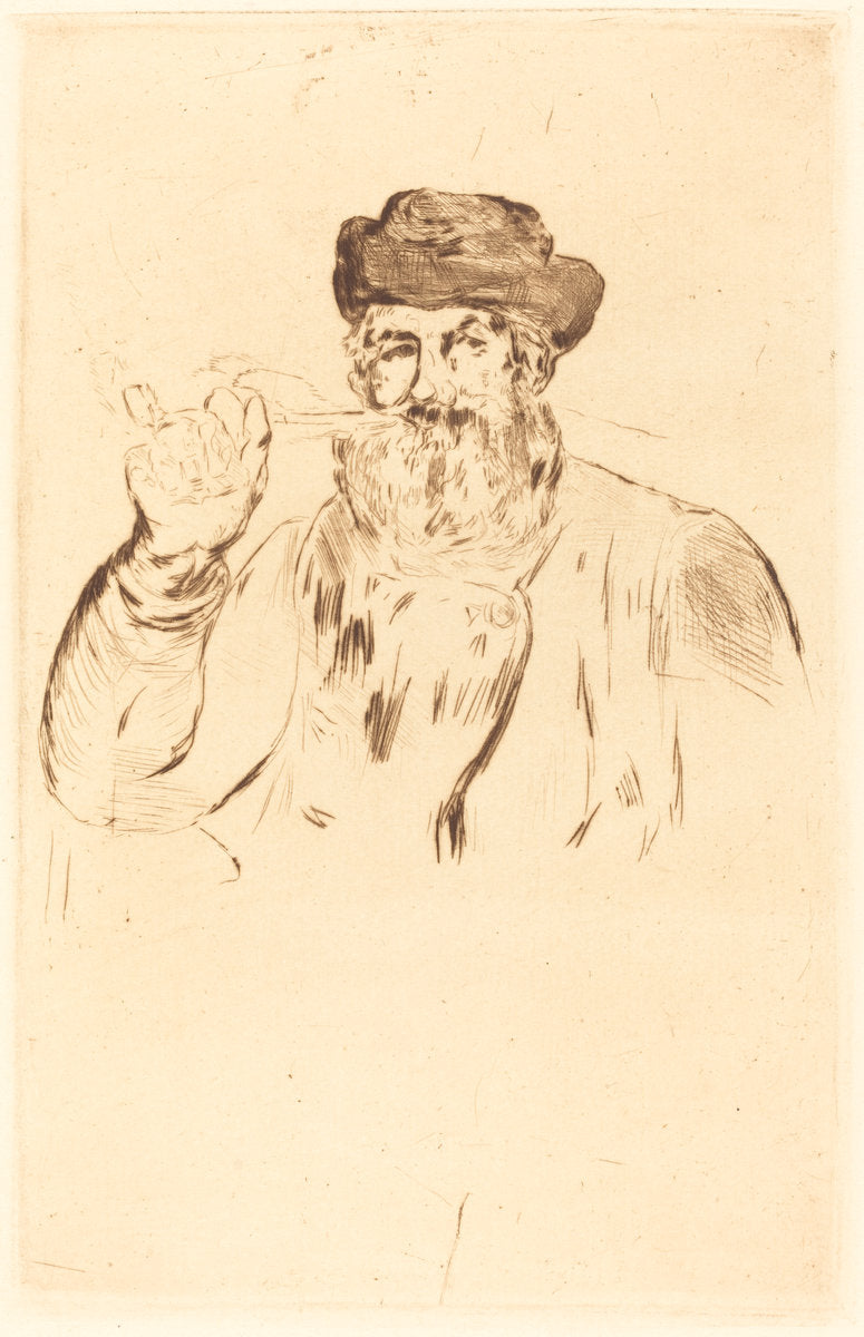 The Smoker (Le fumeur) by Edouard Manet (French, 1832 - 1883), 16X12"(A3)Poster Print