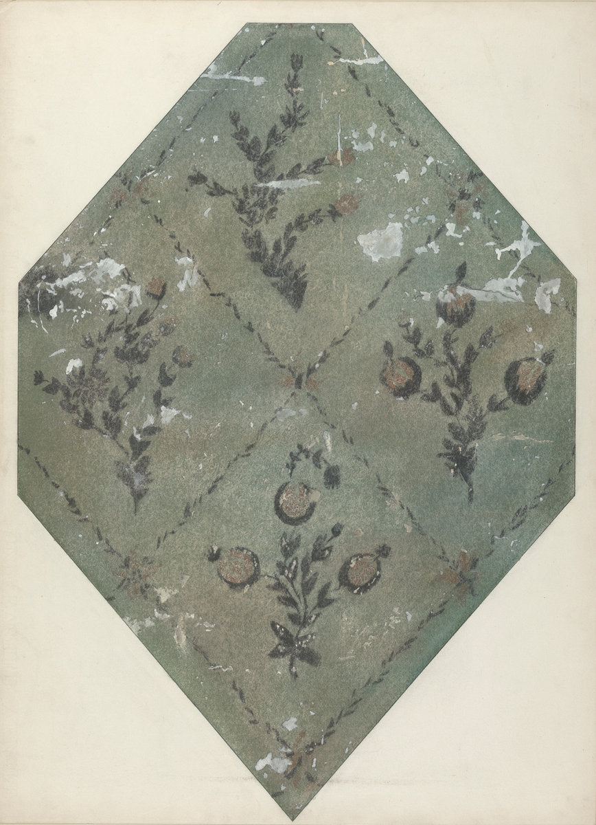 Hand Painted Wall (Detail) by Michael Lauretano (American, active c. 1935), 16X12"(A3)Poster Print