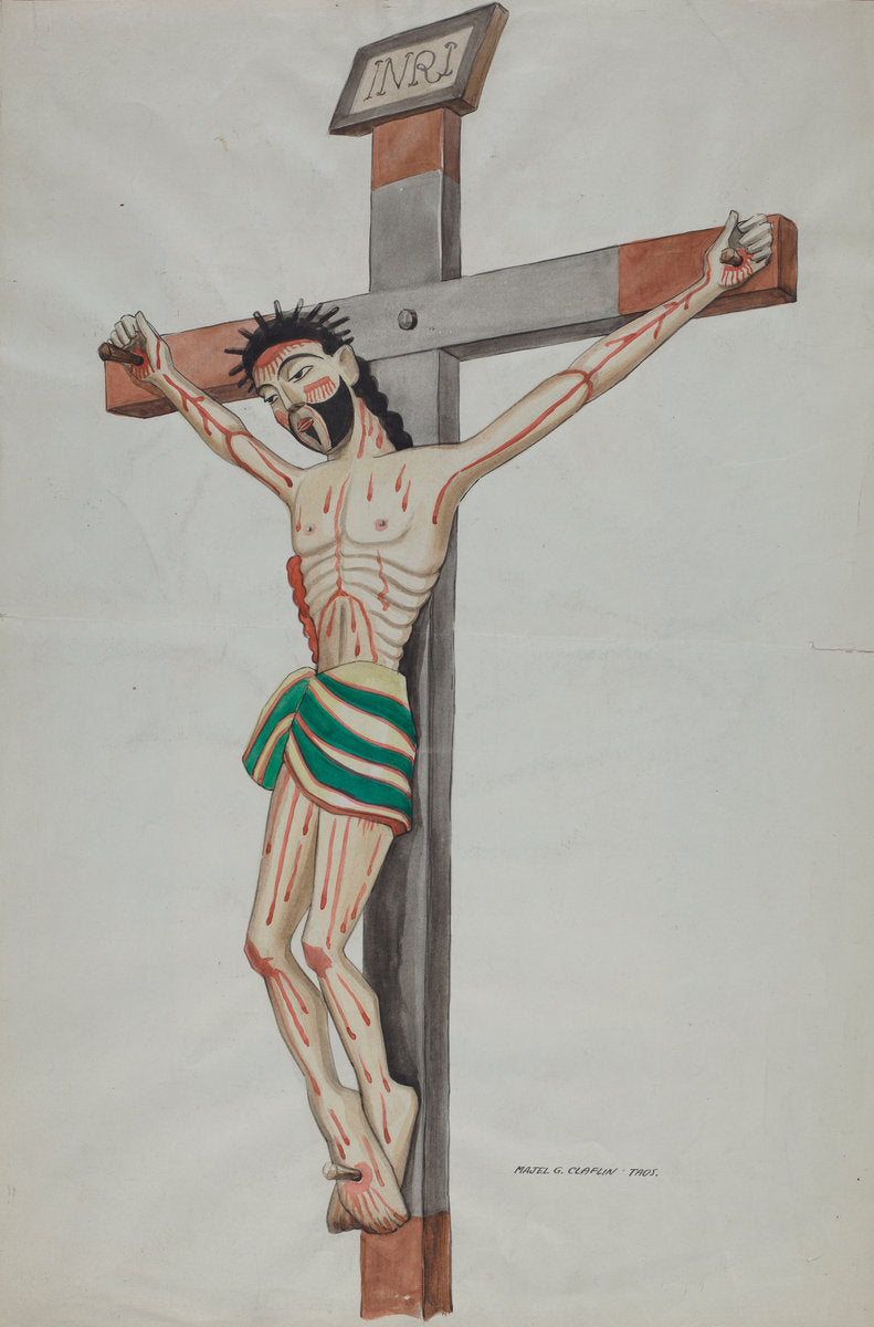 Cruciform - Bulto by Majel G. Claflin (American, active c. 1935), 16X12"(A3)Poster Print