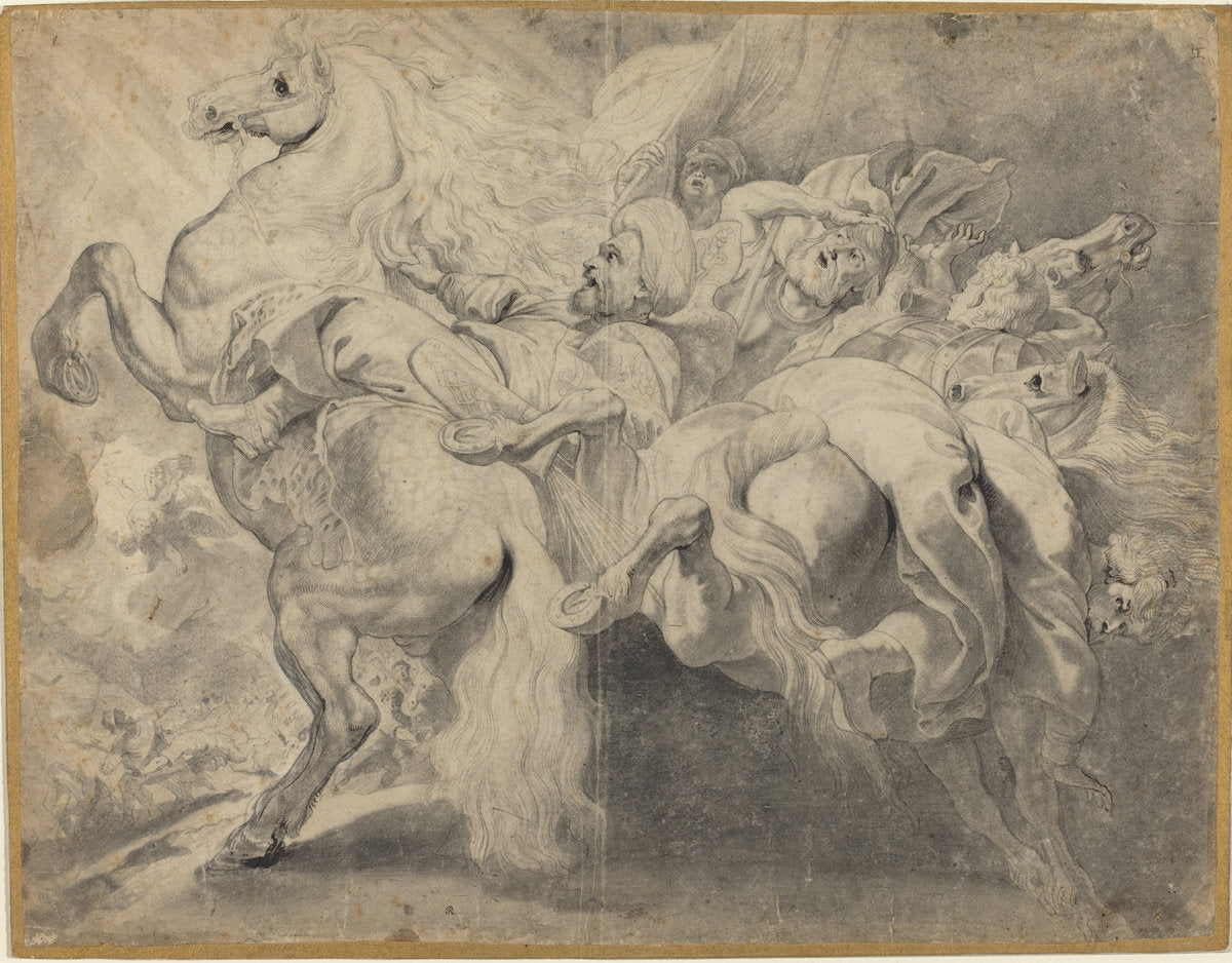 The Defeat of Sennacherib by Pieter Claesz Soutman and Sir Peter Paul Rubens (Flemish, c. 1580 - 1657), 16X12"(A3)Poster Print