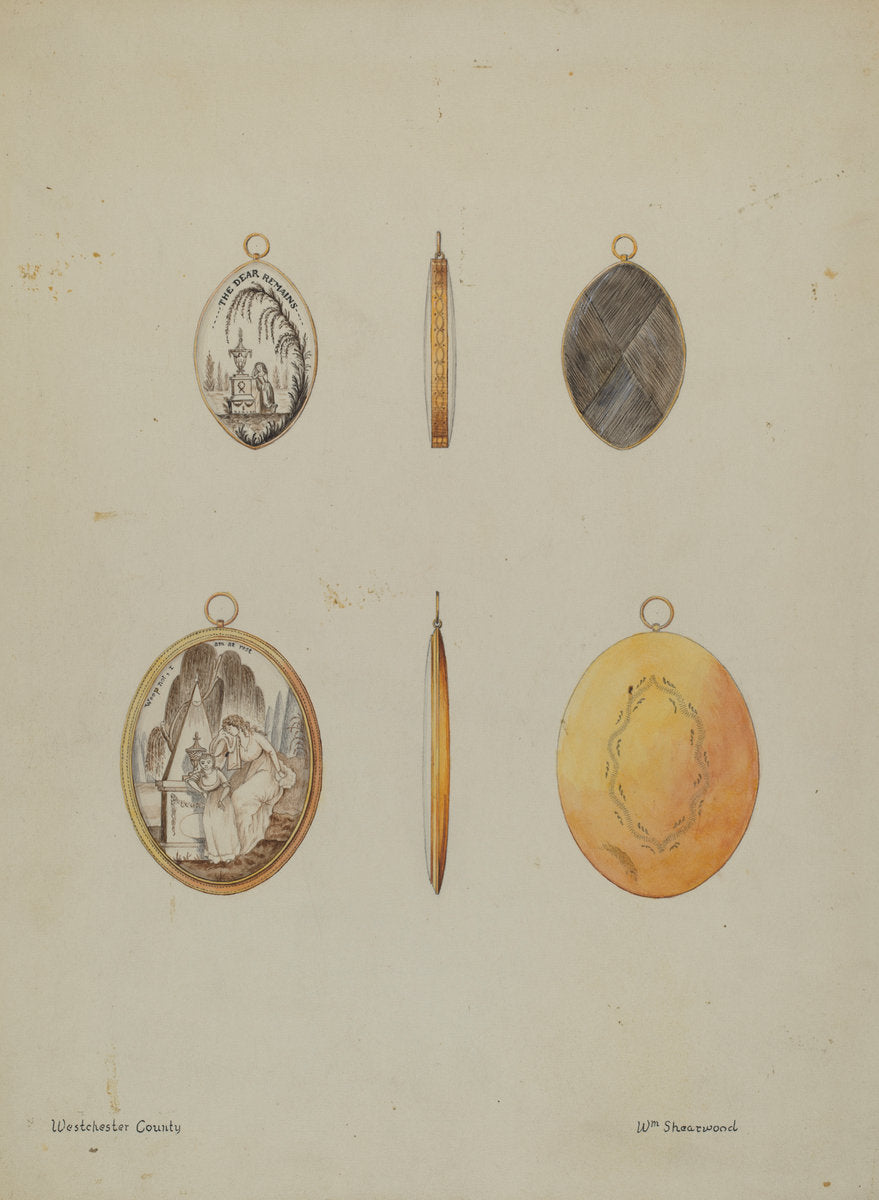 Mourning Pendants by William P. Shearwood (American, active c. 1935), 16X12"(A3)Poster Print