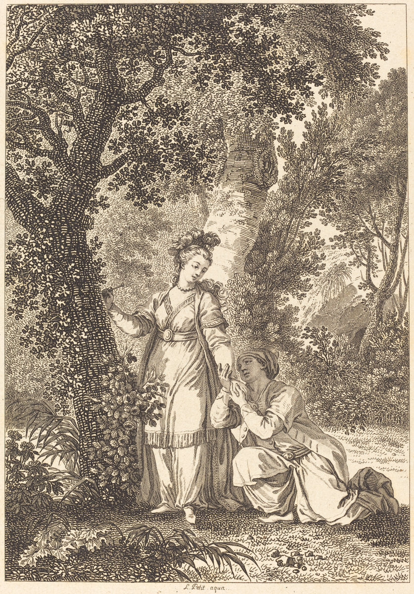 La fiancee du roi de Garbe: L'arbre by Louis Petit after Jean-Honoré Fragonard (French, 1760 - c. 1812), 16X12"(A3)Poster Print