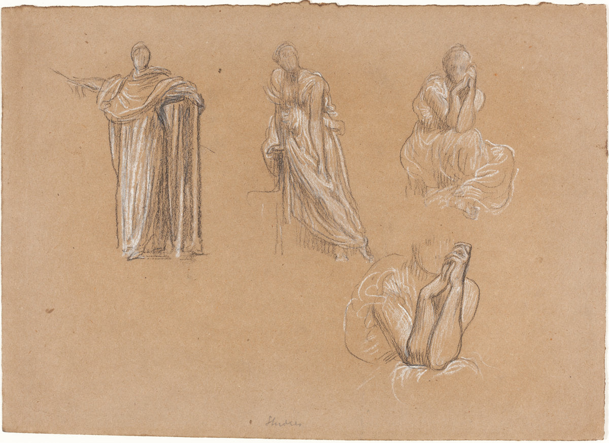 Figure Studies by Frederic, Lord Leighton (British, 1830 - 1896), 16X12"(A3)Poster Print