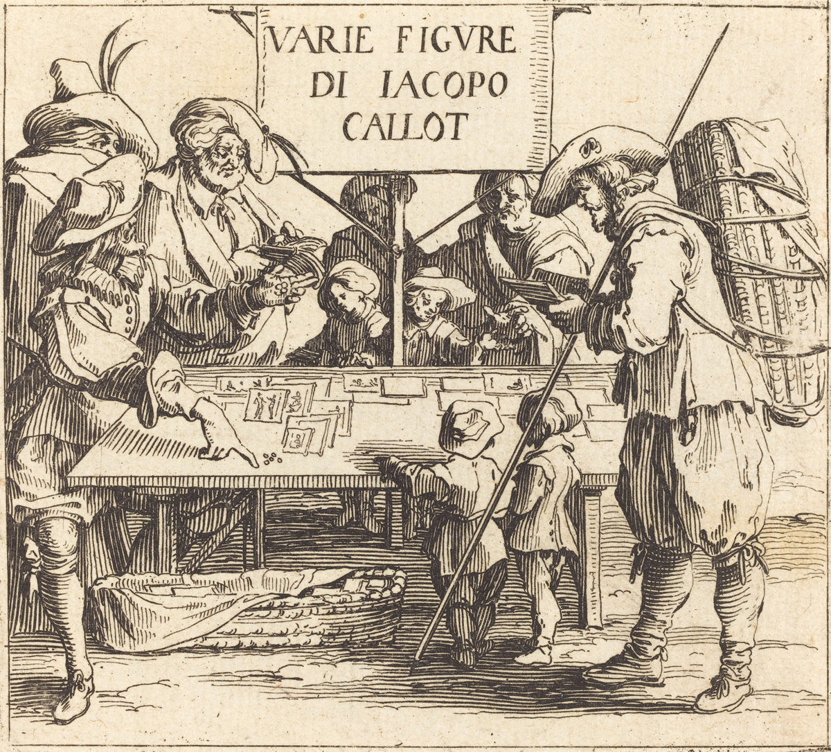 Frontispiece for "Varie Figure" by Jacques Callot (French, 1592 - 1635), 16X12"(A3)Poster Print