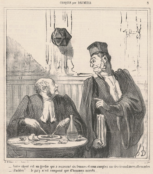 Votre client est un gredin ... by Honoré Daumier (French, 1808 - 1879), 16X12"(A3)Poster Print