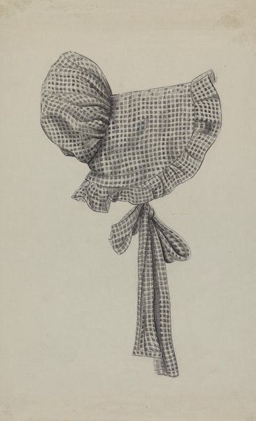Doll's Gingham Sunbonnet by Bertha Semple (American, active c. 1935), 16X12"(A3)Poster Print