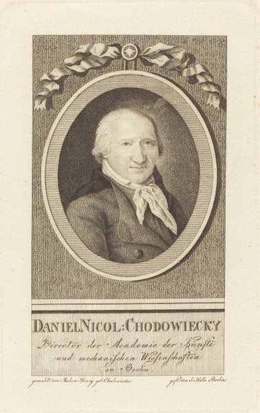 Daniel Chodowiecki by J.S.L. Halle (German, active second half 18th century), 16X12"(A3)Poster Print
