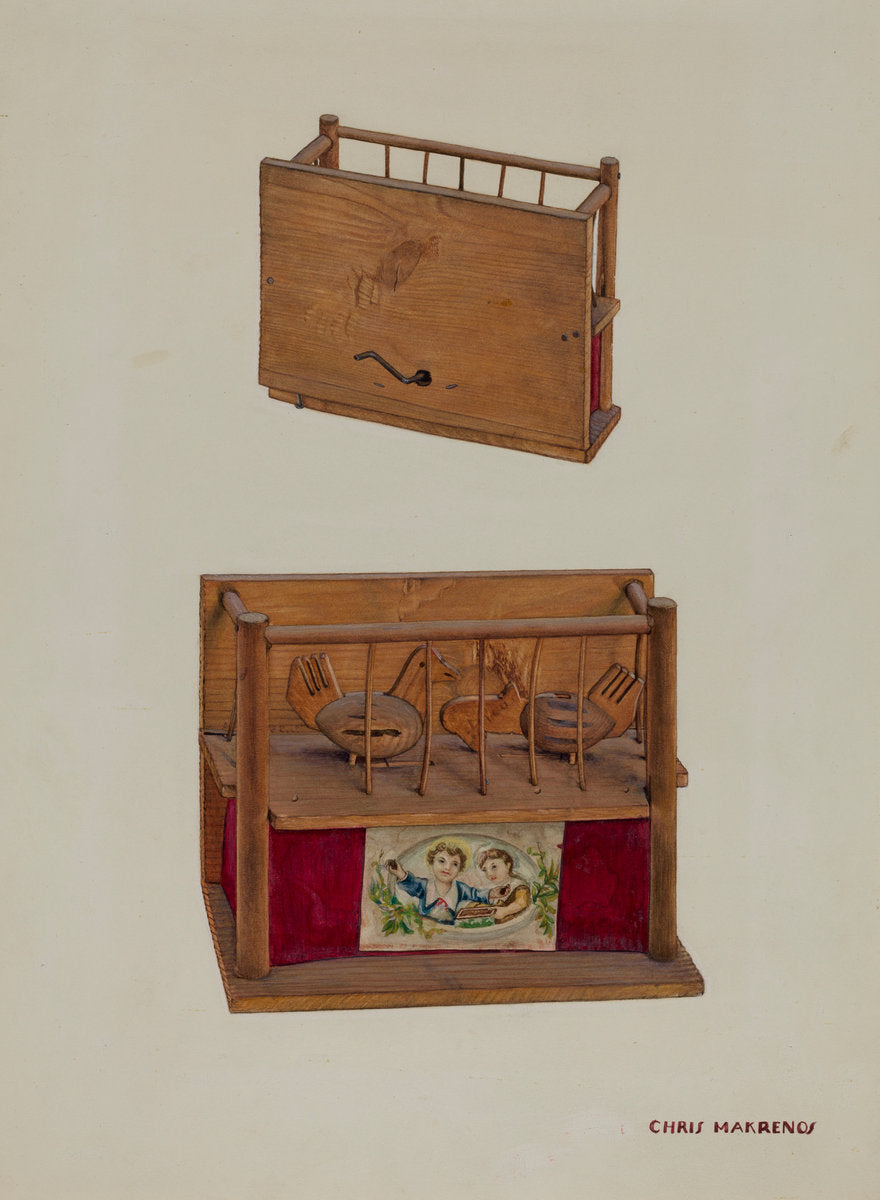 Music Box by Chris Makrenos (American, active c. 1935), 16X12"(A3)Poster Print