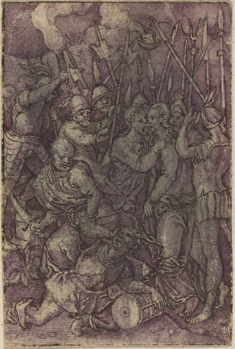 The Betrayal by Virgil Solis (German, 1514 - 1562), 16X12"(A3)Poster Print