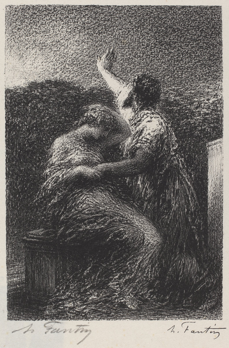 Le Mage Balthazar et Fatime by Henri Fantin-Latour (French, 1836 - 1904), 16X12"(A3)Poster Print