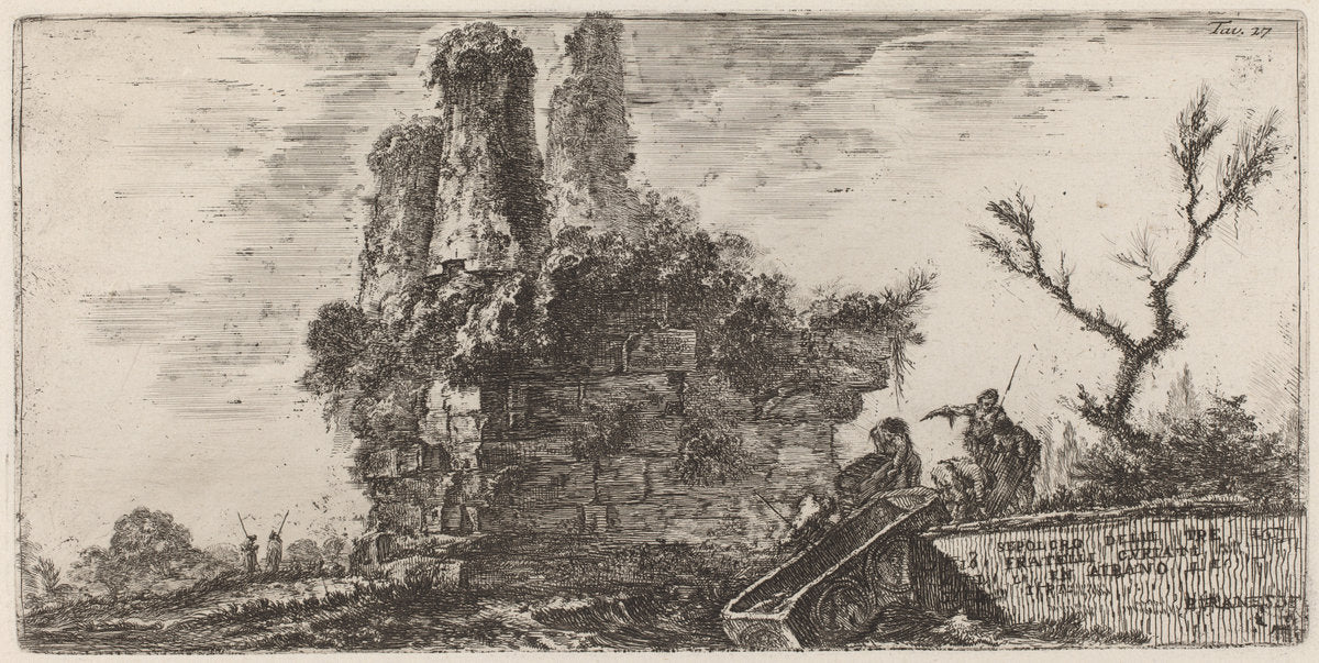 Sepolcro delle trè fratelli Curiati in Albano by Giovanni Battista Piranesi (Italian, 1720 - 1778), 16X12"(A3)Poster Print