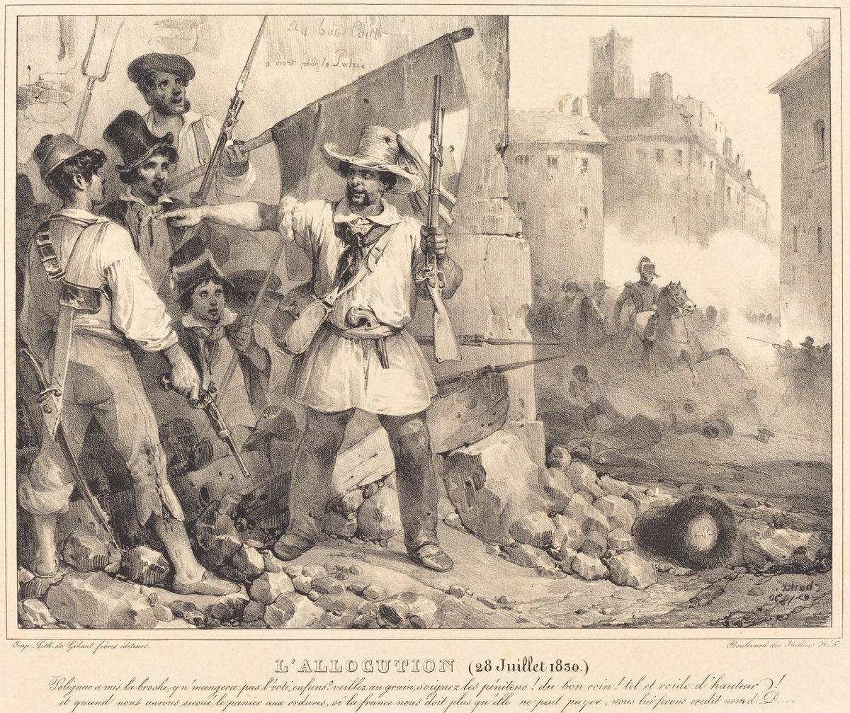 L'Allocution, 20 juillet, 1830 by Nicolas-Toussaint Charlet (French, 1792 - 1845), 16X12"(A3)Poster Print