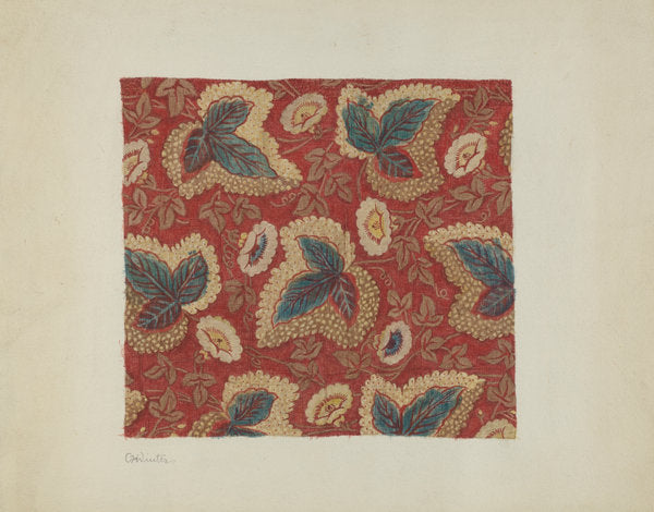 Printed Cotton by Charlotte Winter (American, active c. 1935), 16X12"(A3)Poster Print