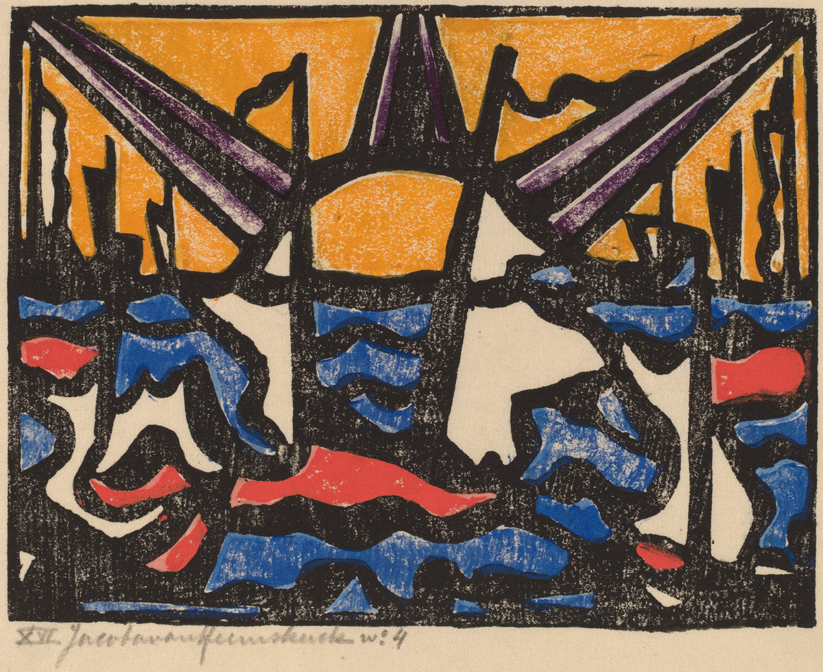Landscape with a Sun by Jacoba van Heemskerck van Beest (Dutch, 1876 - 1923), 16X12"(A3)Poster Print