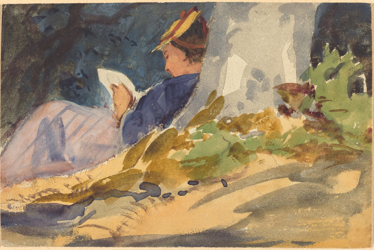 Resting by Follower of John Singer Sargent (American, 1856 - 1925), 16X12"(A3)Poster Print