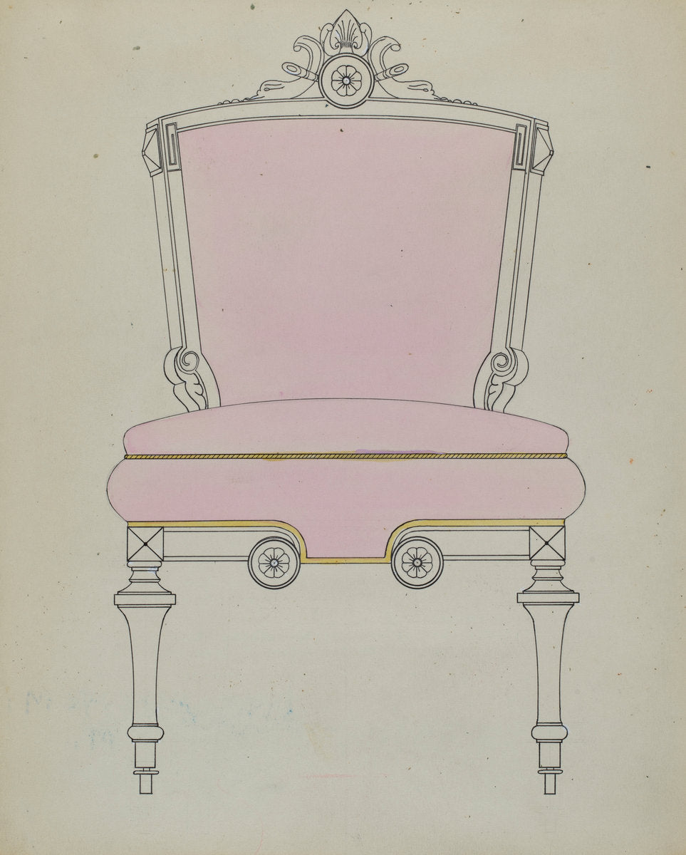 Chair by Jack Bochner (American, active c. 1935), 16X12"(A3)Poster Print