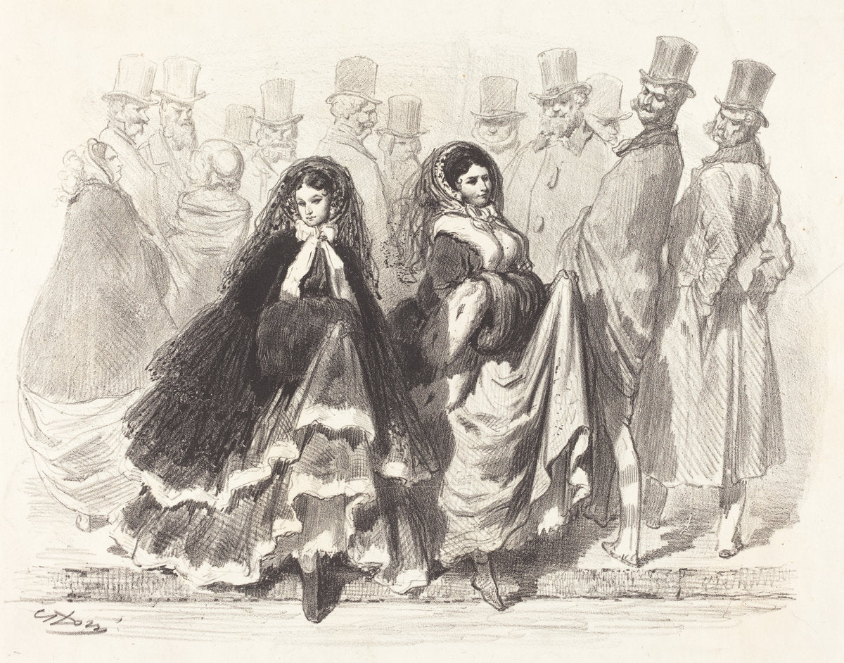 Street Scene by Gustave Doré (French, 1832 - 1883), 16X12"(A3)Poster Print