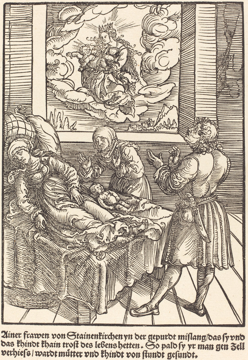 Ainer frawen von Stainerkirchen ... by Master of the Miracles of Mariazell (German, active early 16th century), 16X12"(A3)Poster Print