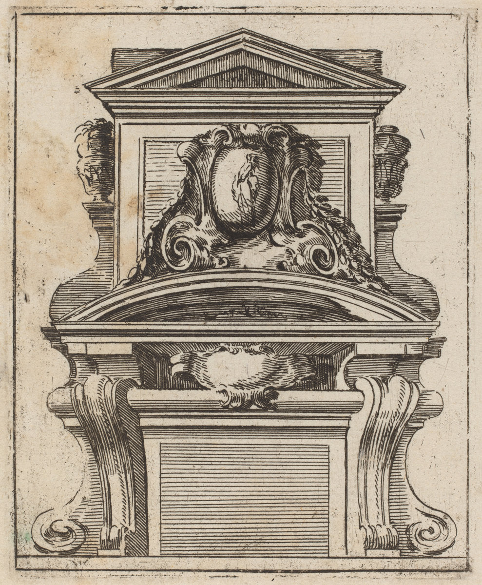 Architectural Motif with a Figure by Carlo Antonio Buffagnotti (Italian, c. 1660 - after 1710), 16X12"(A3)Poster Print
