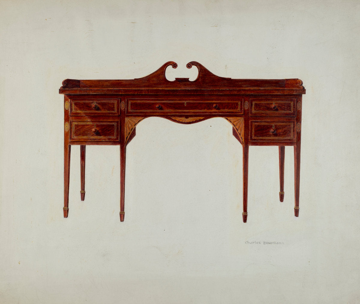 Sideboard (Hepplewhite) by Charles Bowman (American, active c. 1935), 16X12"(A3)Poster Print