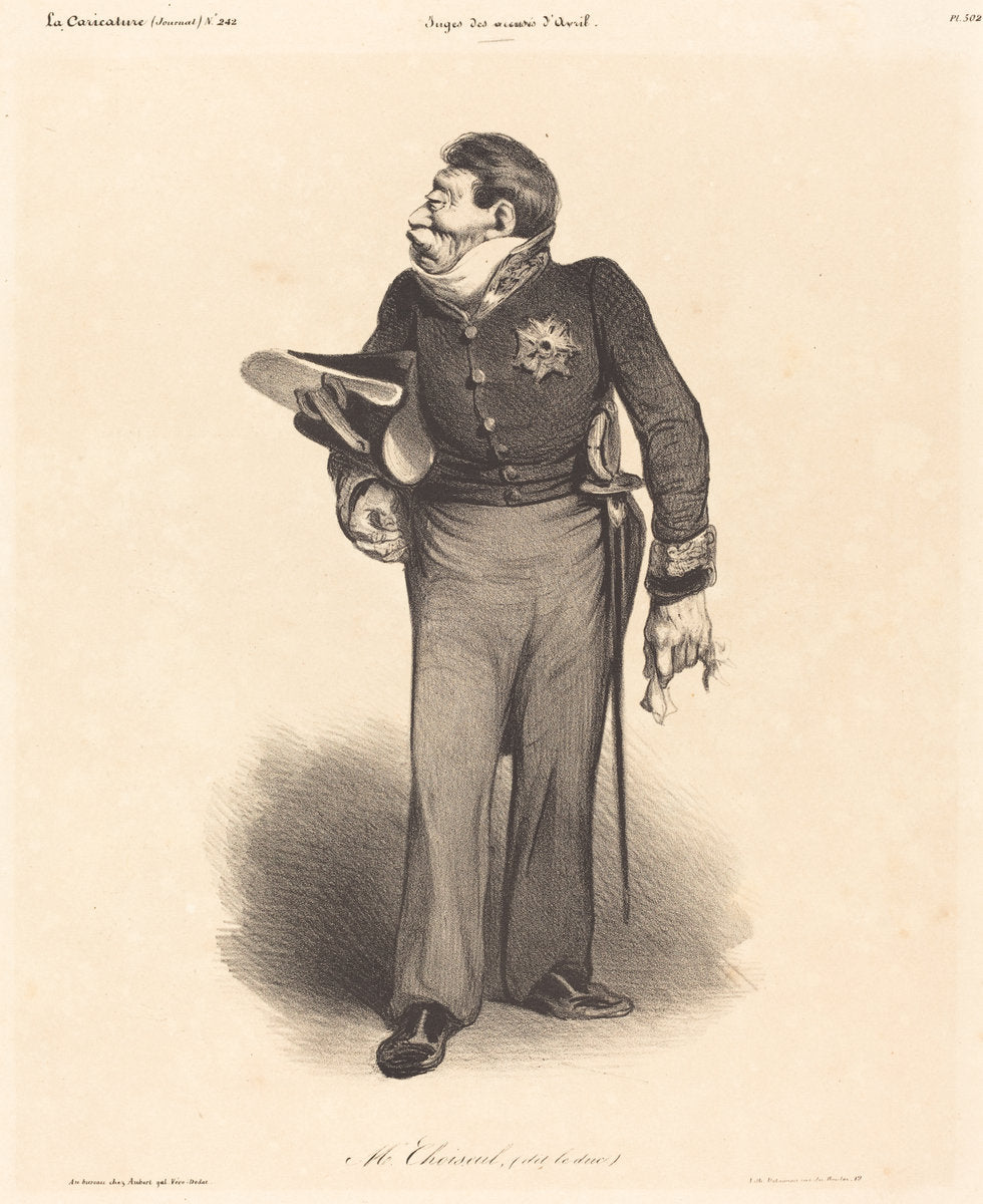 C.-A. Gabriel, duc de Choiseul by Honoré Daumier (French, 1808 - 1879), 16X12"(A3)Poster Print