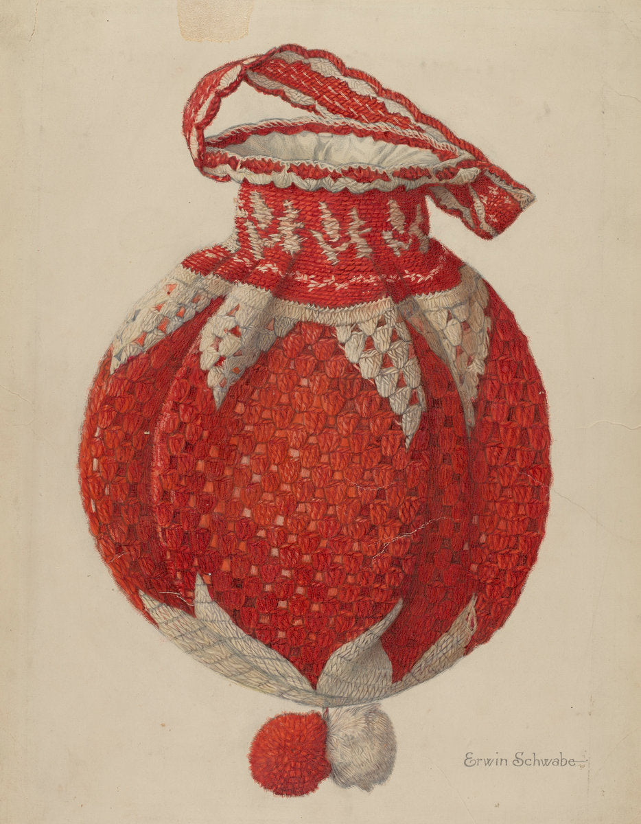 Crocheted Handbag by Erwin Schwabe (American, active c. 1935), 16X12"(A3)Poster Print