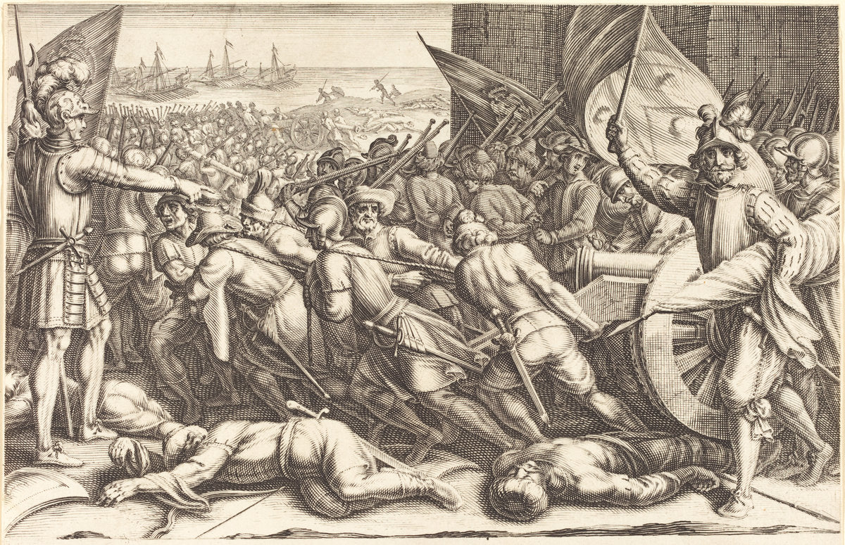 The Re-embarkation of the Troops by Jacques Callot (French, 1592 - 1635), 16X12"(A3)Poster Print