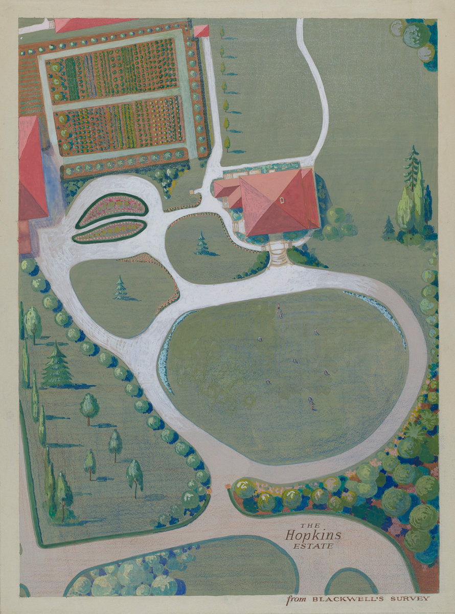 J. Hopkins Estate by George Stonehill and Meyer Goldbaum (American, active c. 1935), 16X12"(A3)Poster Print