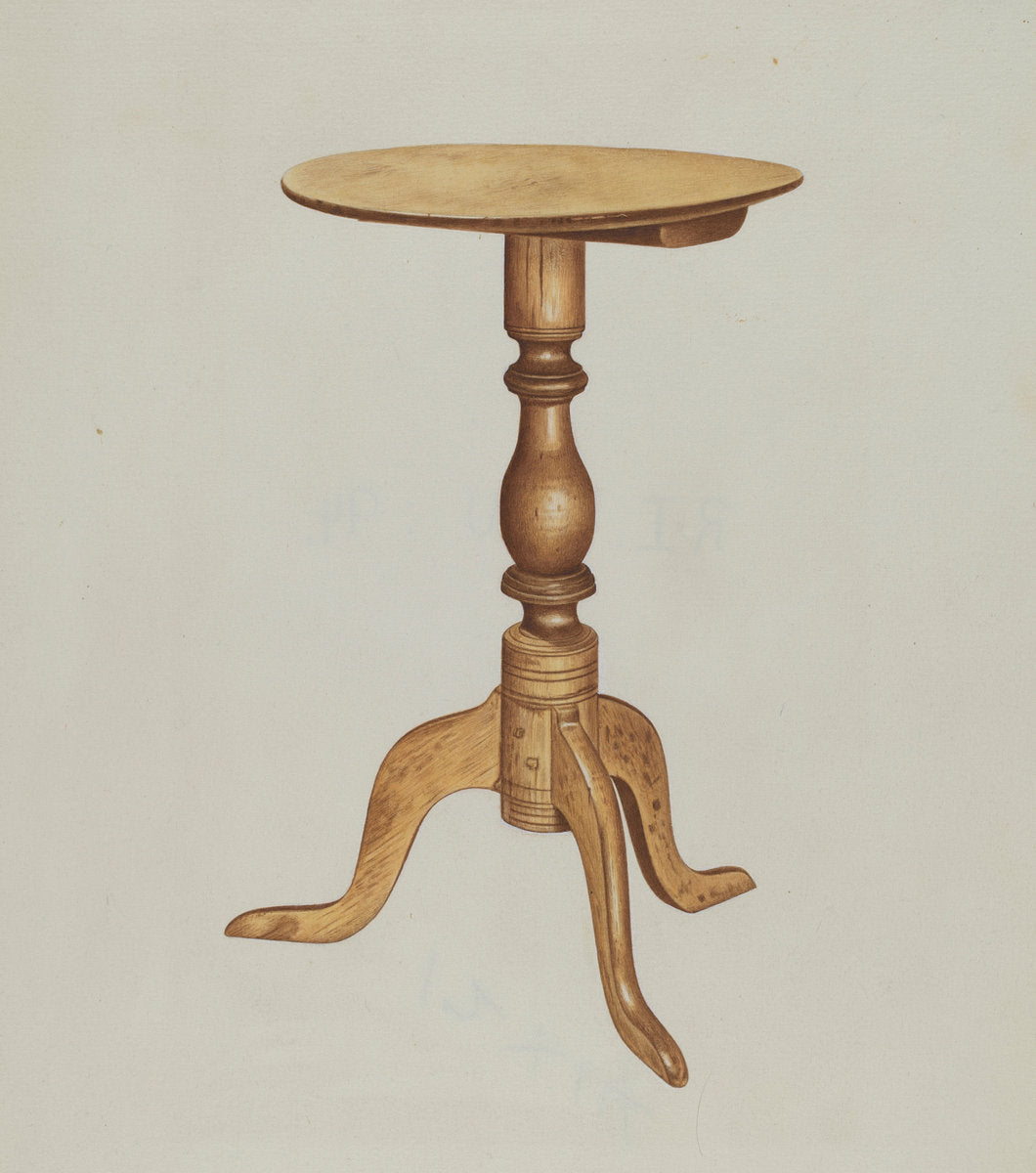 Occasional Table by Michael Riccitelli (American, active c. 1935), 16X12"(A3)Poster Print