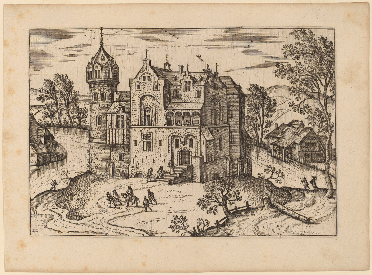 published in or before 1676 by Netherlandish 16th Century (Castle by a River), 16X12"(A3)Poster Print