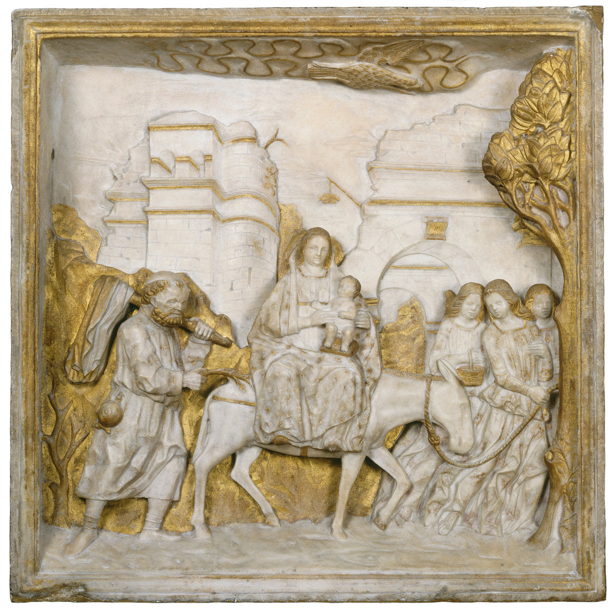 The Flight into Egypt by Benedetto Briosco and Tommaso Cazzaniga (Lombard, active 1477 - after 1514), 16X12"(A3)Poster Print