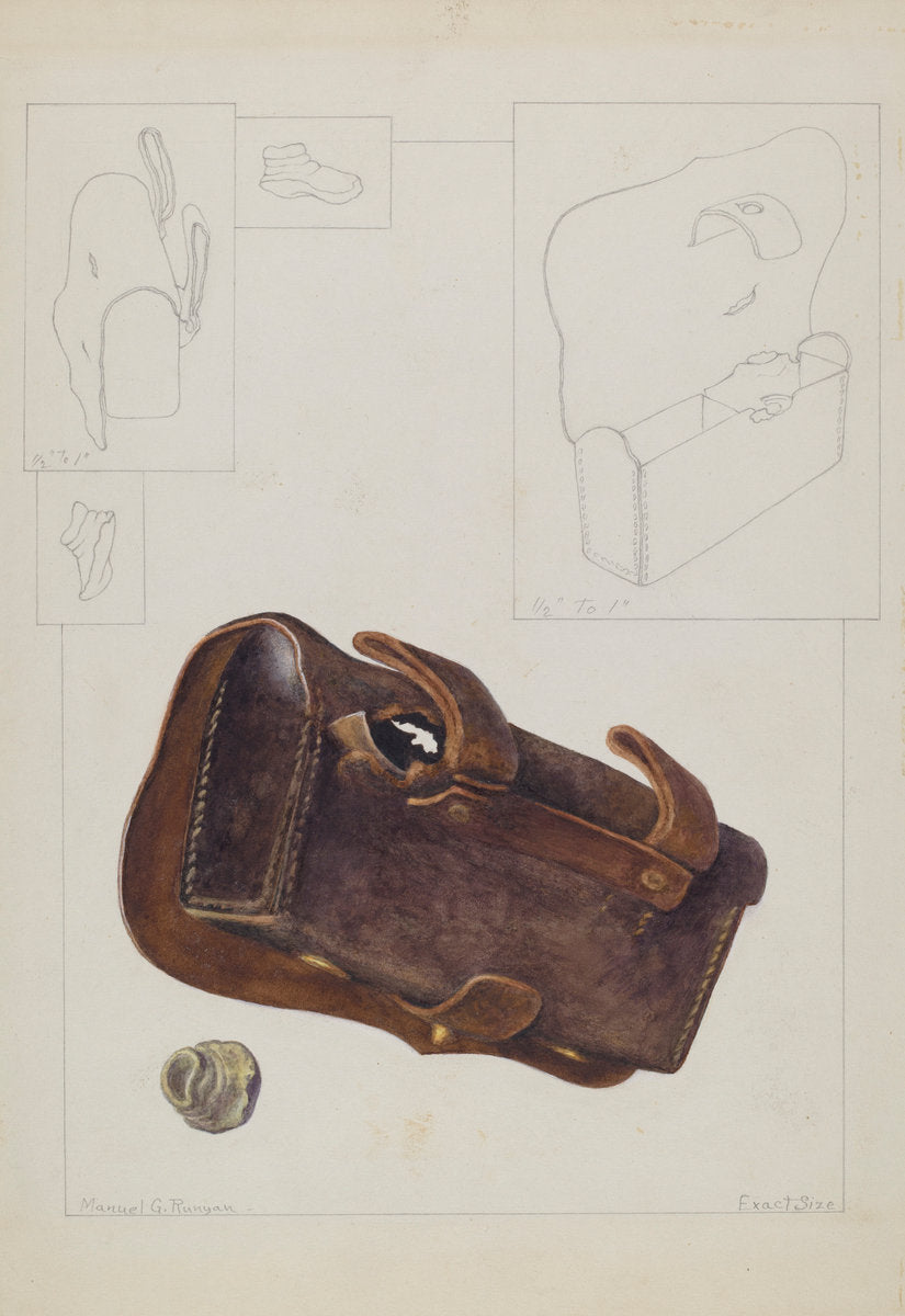 Cartridge Box and Bullet by Manuel G. Runyan (American, active c. 1935), 16X12"(A3)Poster Print