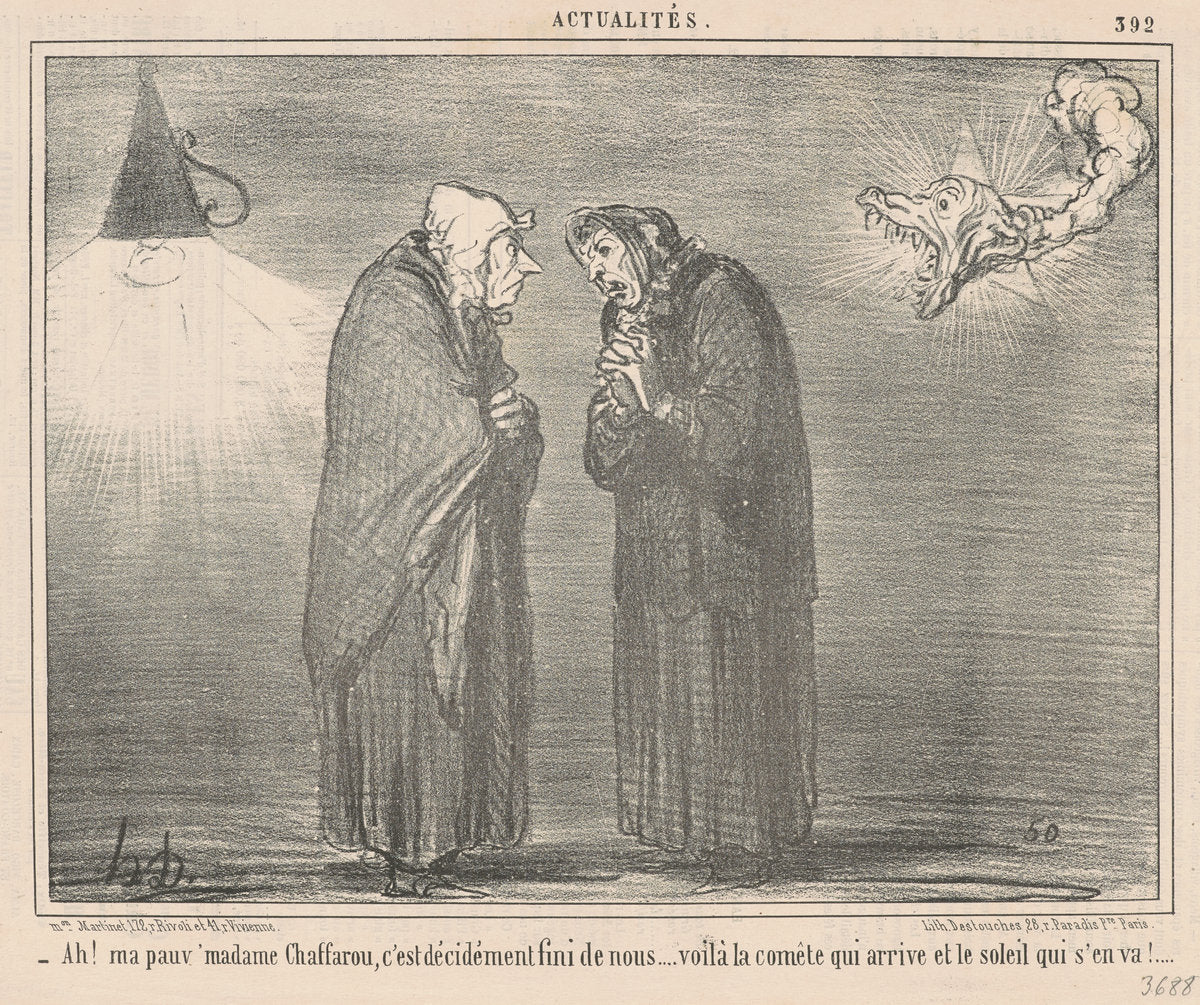 Ah! Pauv' Madame Chaffarou ... by Honoré Daumier (French, 1808 - 1879), 16X12"(A3)Poster Print