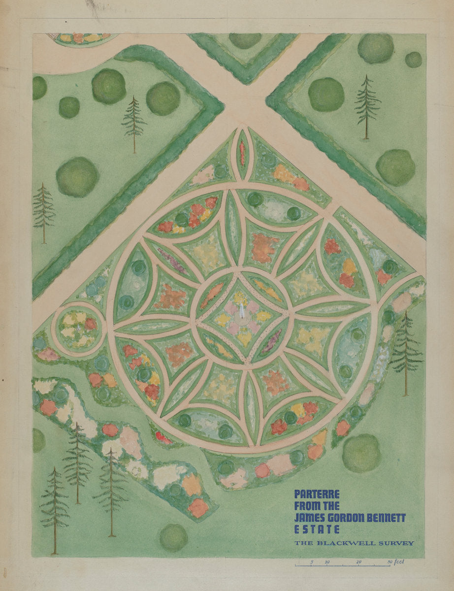 J. G. Bennett Estate by William Merklin and Virginia Richards (American, active c. 1935), 16X12"(A3)Poster Print
