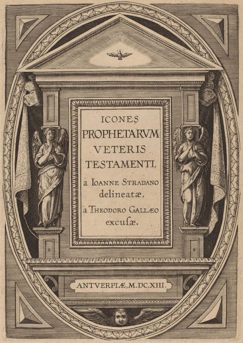 Title Page by Theodor Galle after Jan van der Straet (Flemish, c. 1571 - 1633), 16X12"(A3)Poster Print