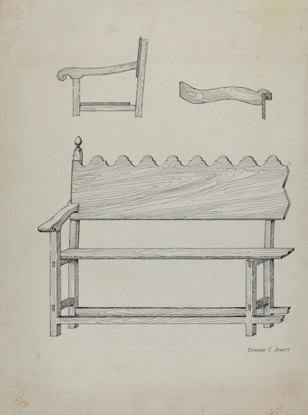 Mission Bed by Edward Jewett (American, active c. 1935), 16X12"(A3)Poster Print