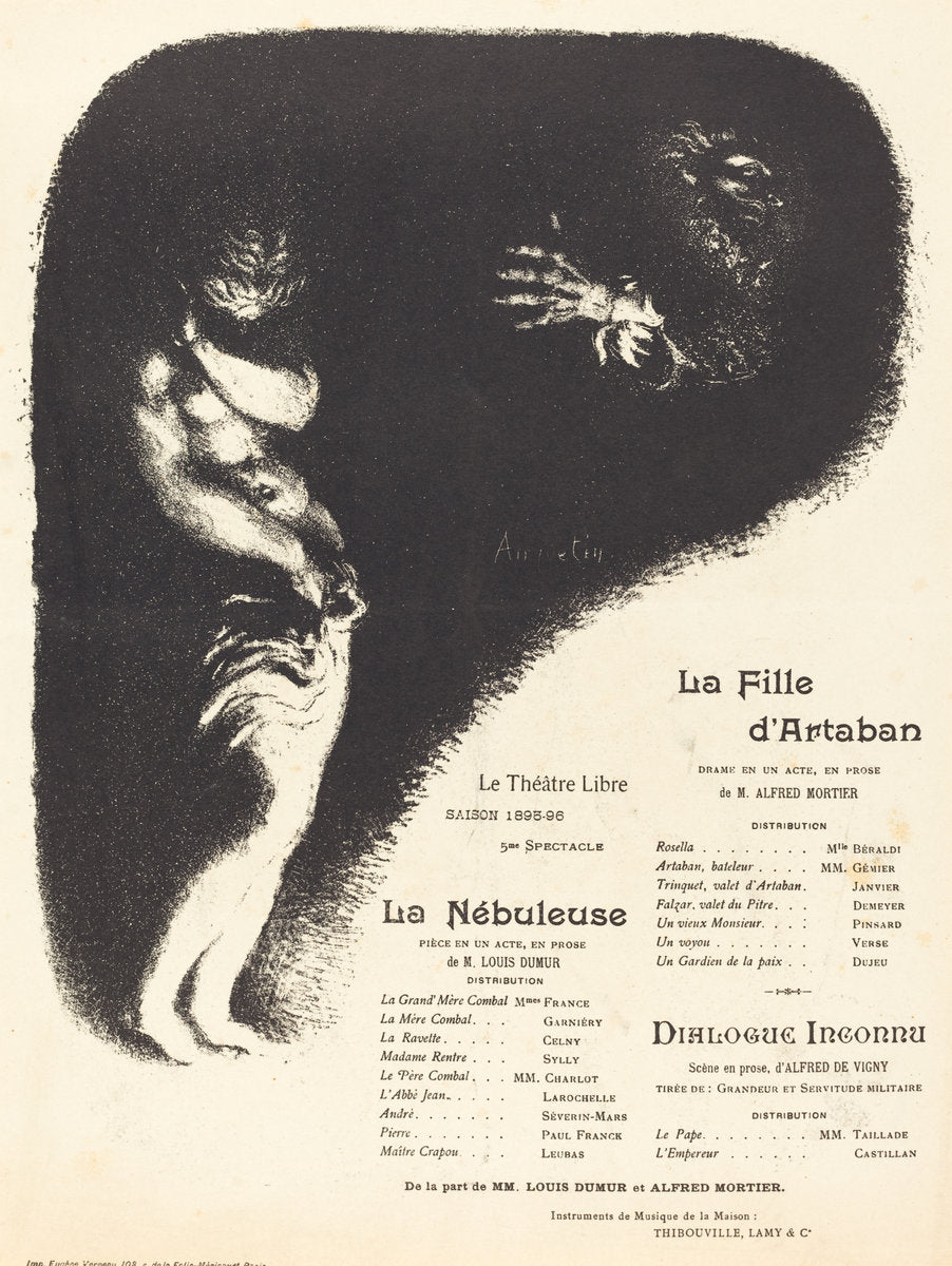 La Fille d'Artaban; La Nébuleuse; Dialogue inconnu by Louis Anquetin (French, 1861 - 1932), 16X12"(A3)Poster Print