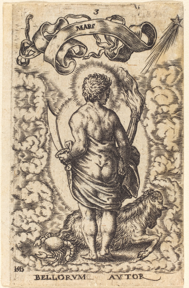 Mars by Sebald Beham (German, 1500 - 1550), 16X12"(A3)Poster Print