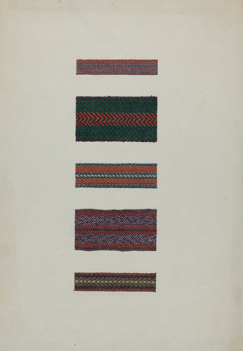 Shaker Rug Bindings by Ingrid Selmer-Larsen (American, 1913 - 2005), 16X12"(A3)Poster Print
