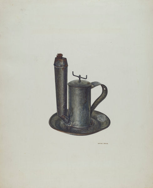 Lard Lamp by Wayne White (American, 1890 - 1978), 16X12"(A3)Poster Print