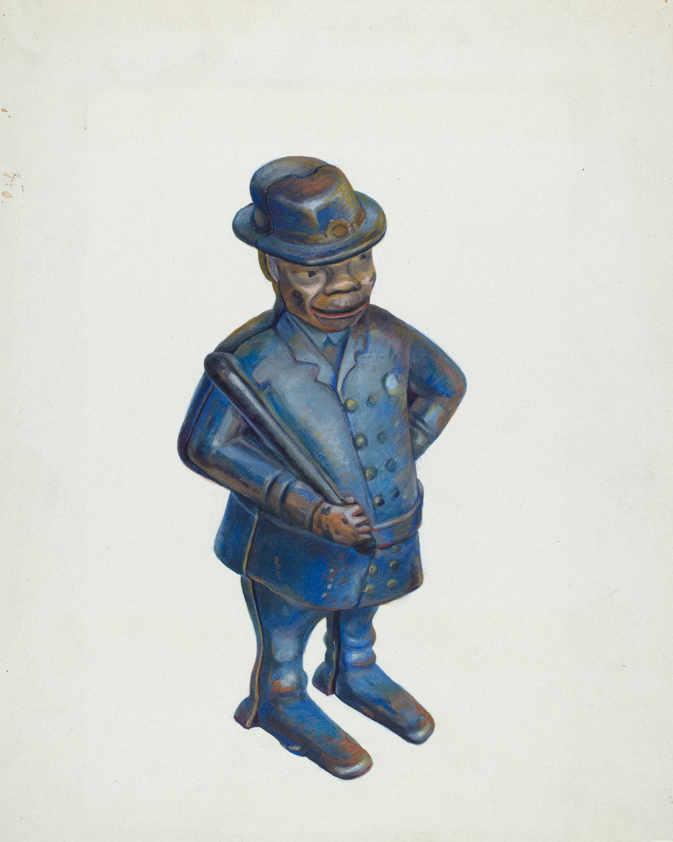 Toy Bank: Policeman by Walter Hochstrasser (American, active c. 1935), 16X12"(A3)Poster Print