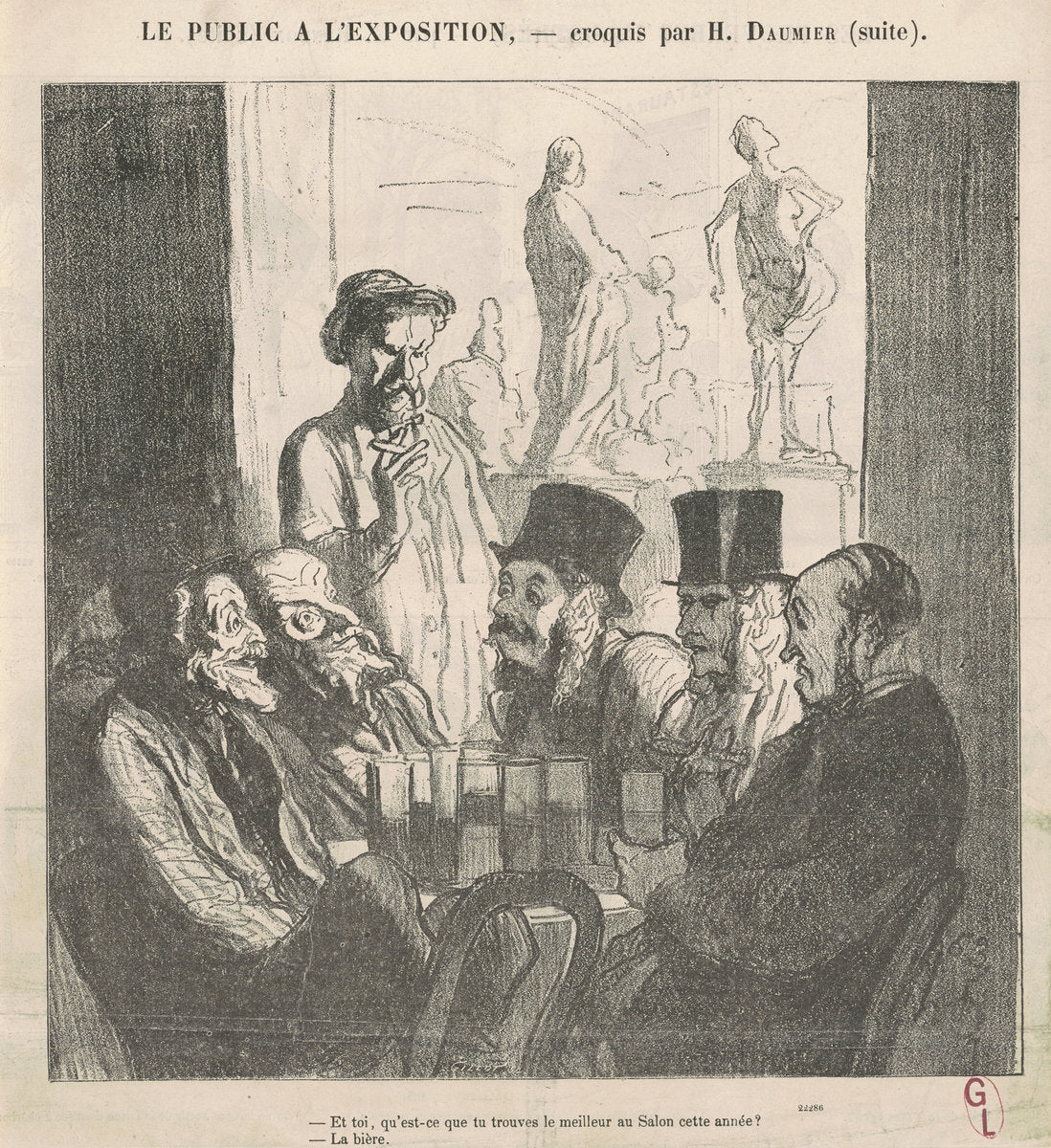 Et toi, qu'est-ce que tu trouves de meilleur ... by Honoré Daumier (French, 1808 - 1879), 16X12"(A3)Poster Print