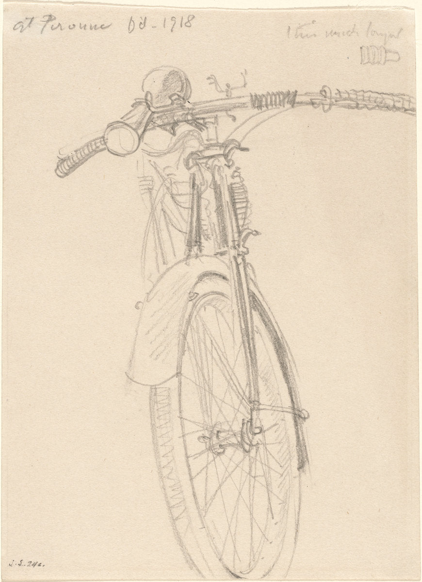 Motorcycle by John Singer Sargent (American, 1856 - 1925), 16X12"(A3)Poster Print