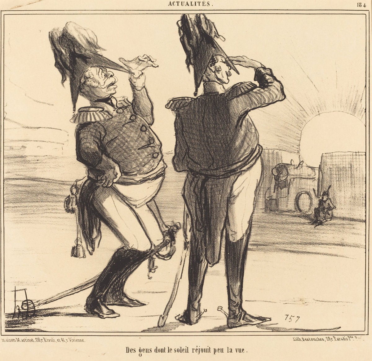 Des gens dont le soleil réjouit peu la vue by Honoré Daumier (French, 1808 - 1879), 16X12"(A3)Poster Print