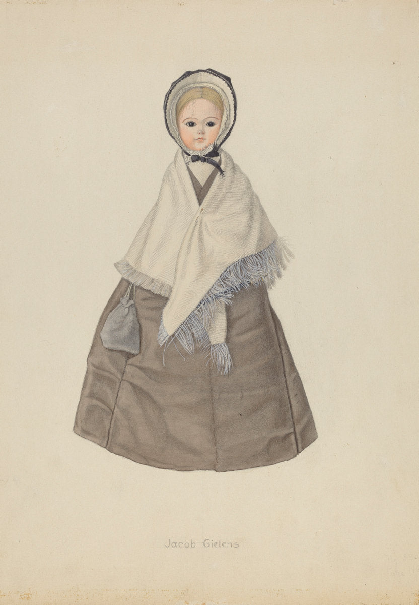 Quaker Doll by Jacob Gielens (American, active c. 1935), 16X12"(A3)Poster Print