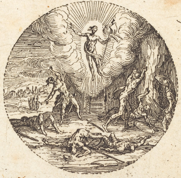 The Resurrection by Jacques Callot (French, 1592 - 1635), 16X12"(A3)Poster Print