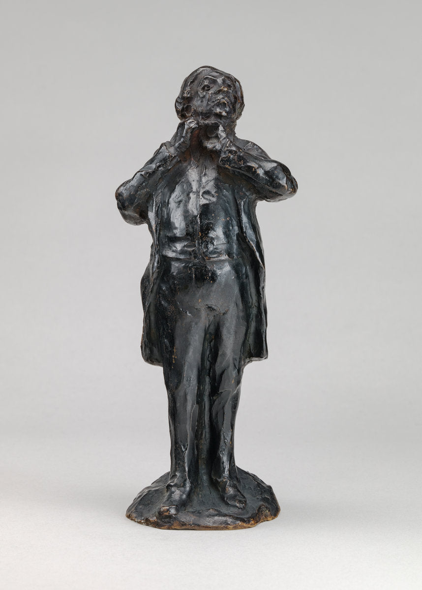 model probably after 1860, cast around November 1954 by Imitator of Honoré Daumier (The Representative (Le représentant noue sa cravate)), 16X12"(A3)Poster Print