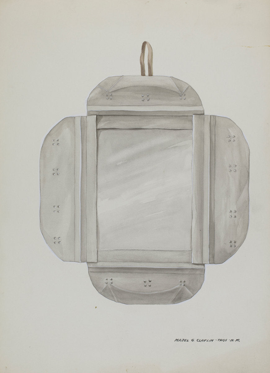 Tin Mirror Frame by Majel G. Claflin (American, active c. 1935), 16X12"(A3)Poster Print