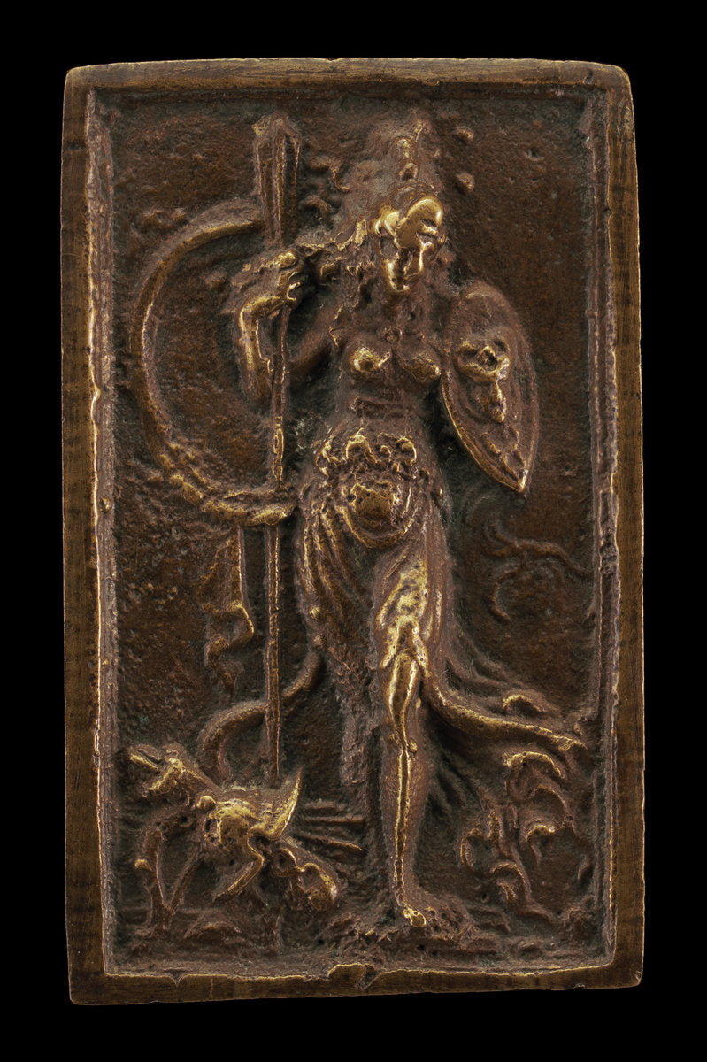 bronze//Medim brown patina by Style of Peter Flötner (Minerva), 16X12"(A3)Poster Print
