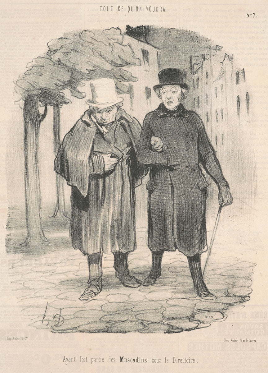 Ayant faitartie des muscadins sous le directoire by Honoré Daumier (French, 1808 - 1879), 16X12"(A3)Poster Print